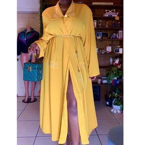 Yellow Vintage oversized One Size Duster
